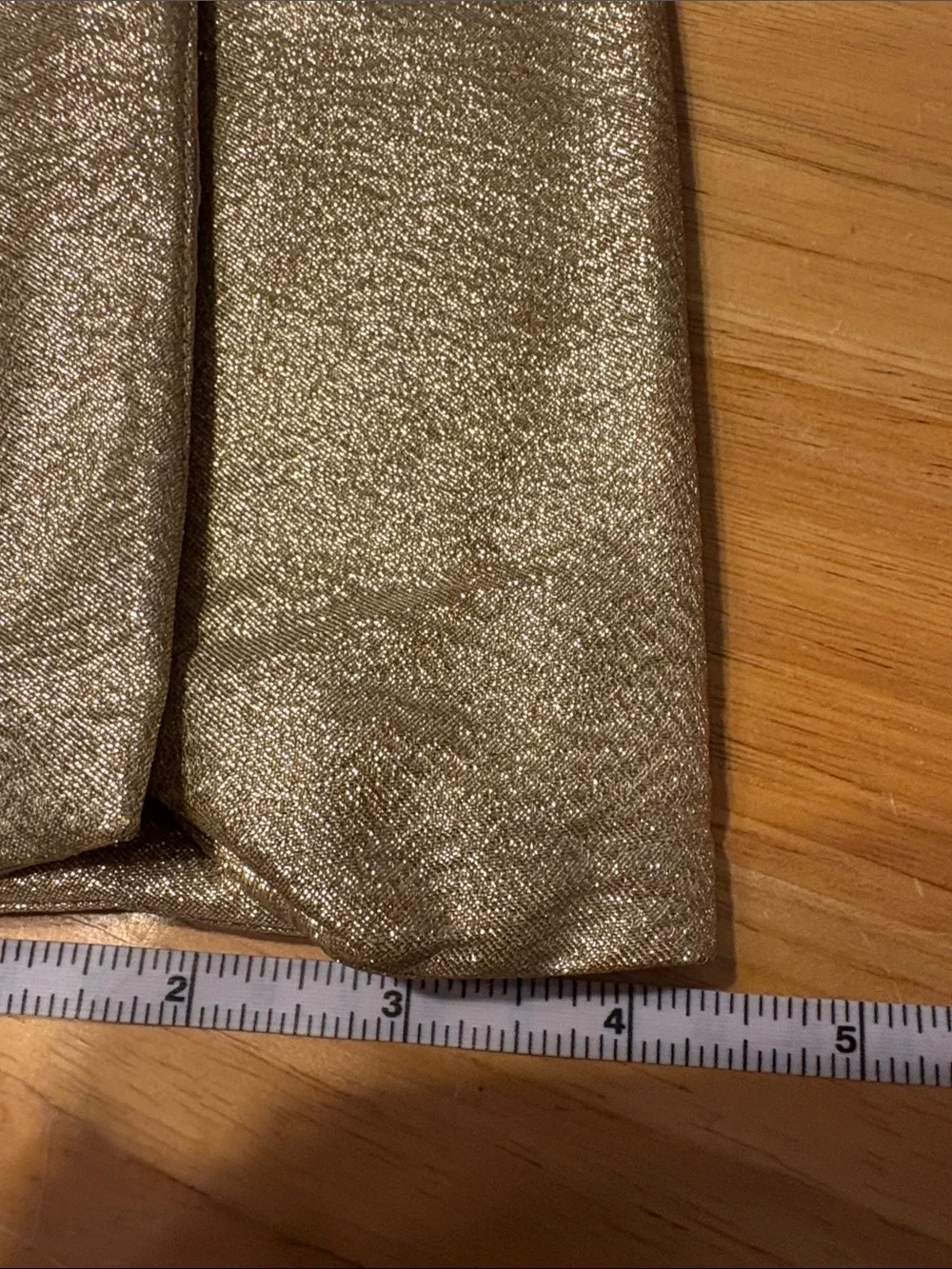 Vintage Buxton Metallic Gold Fold-Over Wristlet Clutch